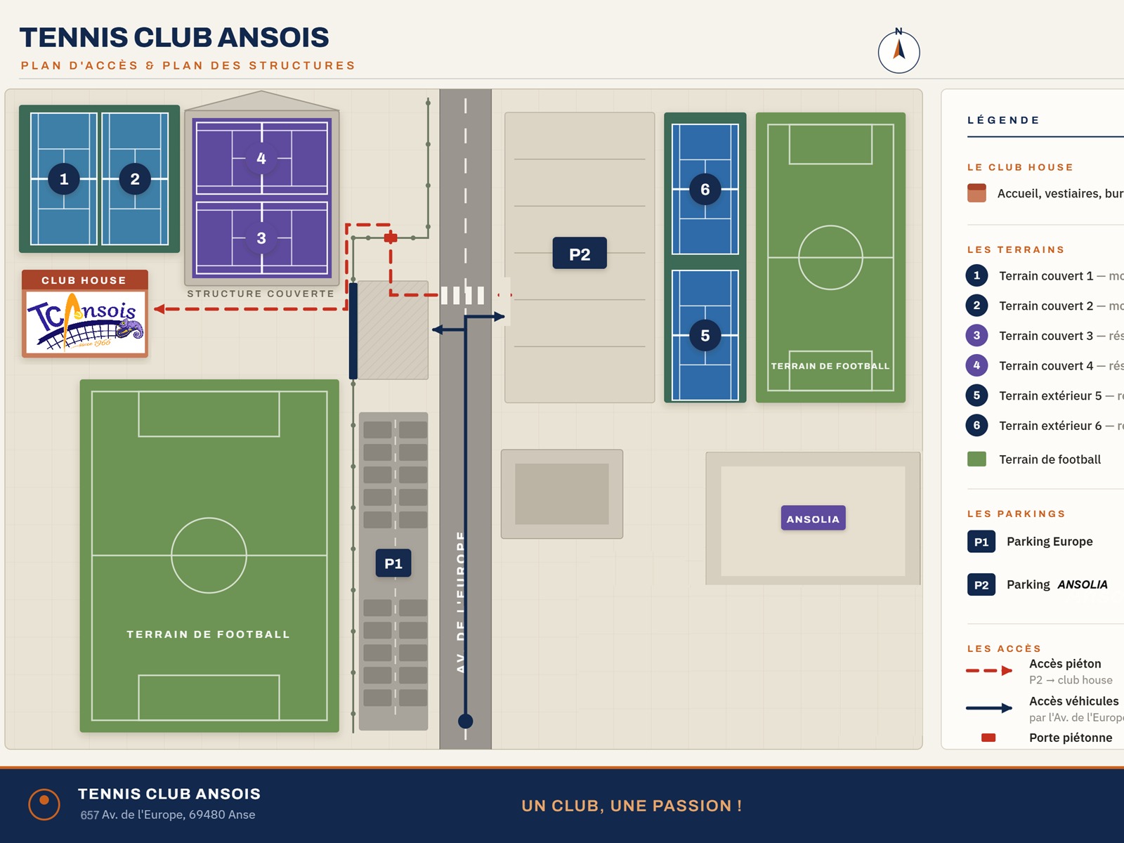 Plan du club — TC Ansois